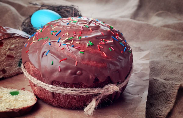 Paskalya ekmek ve kek ahşap tablo