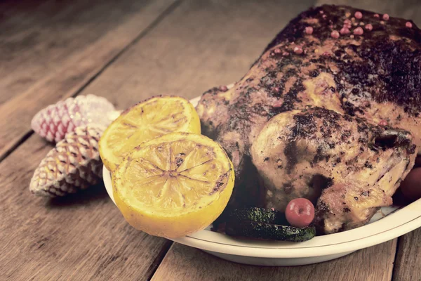 Baked tasty hot chicken — Stock Photo, Image