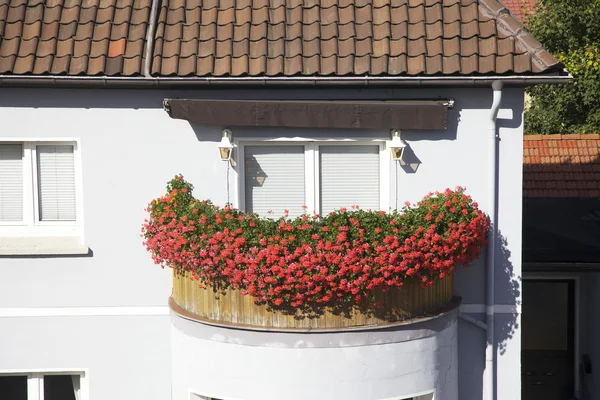 Balcon met bloemen — Stockfoto