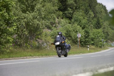 motorfiets met een motorrijder