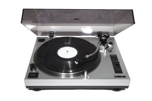 Turntable and Record Player in a Silver design