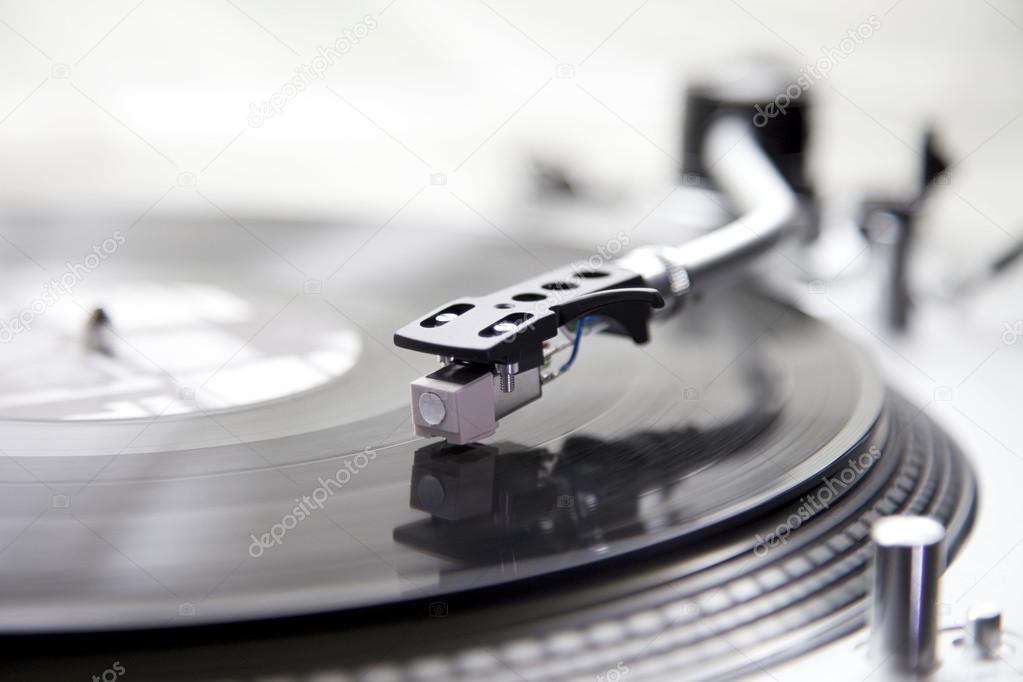 Vinyl on a turntable