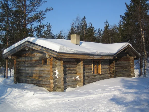 Cottage in lapland — Stock Photo, Image