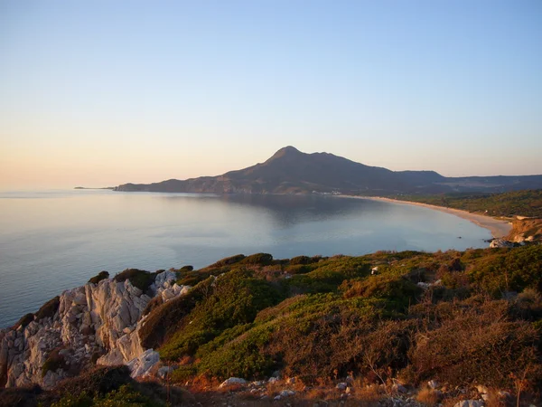 Côte sarde au coucher du soleil — Photo