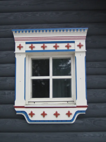 Karelskiej okno Szczegóły — Zdjęcie stockowe