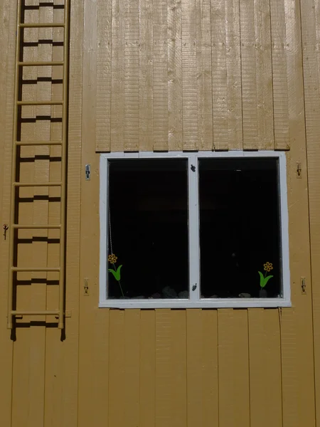 İzlandalı pencere ve merdiven — Stok fotoğraf