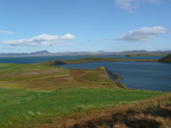 Paesaggio al lago myvatn — Foto Stock