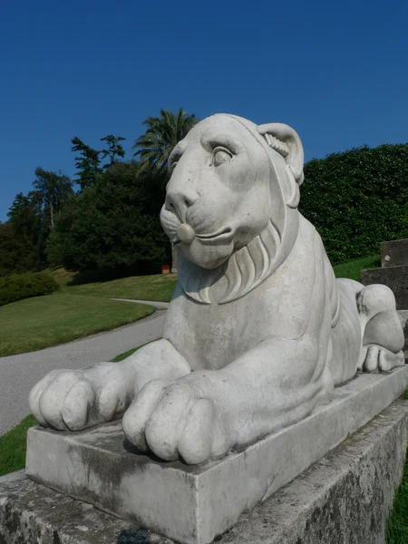 León en villa melzi — Foto de Stock