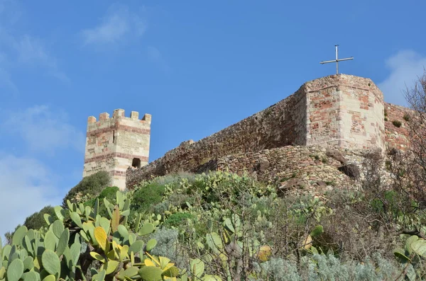Castle at bosa in sardinia — Stock Photo, Image