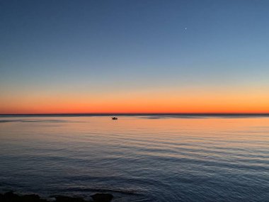 Akdeniz günbatımı Alghero, Sardunya, İtalya