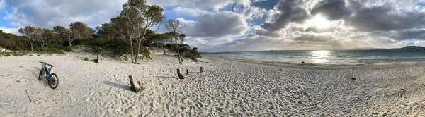 Песчаный Пляж Альгеро Сардиния Италия — стоковое фото
