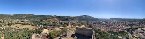 Panoramic View Castle Bosa Sardinia Italy — 图库照片
