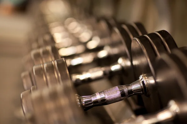 Rack of dumbell weights
