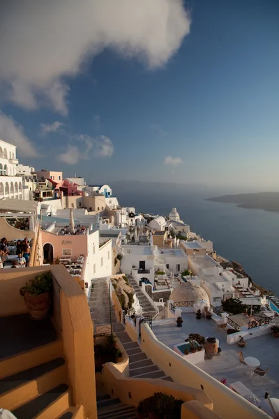 gün batımında Santorini