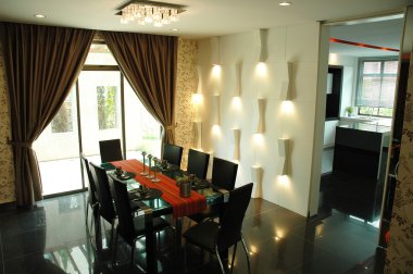 modern yemek odası. iç tasarım