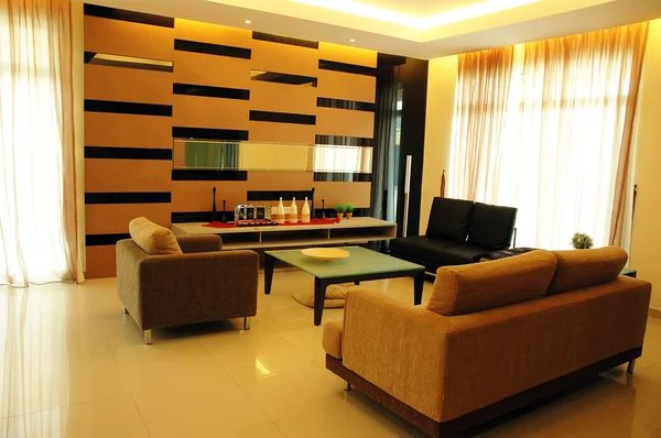 Novo conceito moderno sala de estar design de interiores — Fotografia de Stock