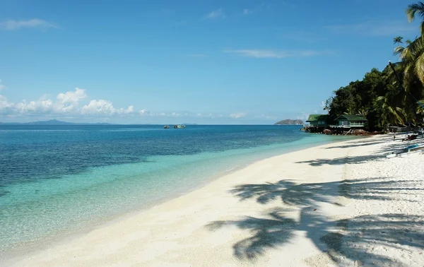 temiz su ve mavi gökyüzü ile plaj