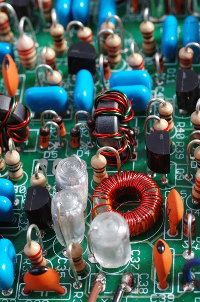 Analog printed circuit board close up — Stock Photo, Image
