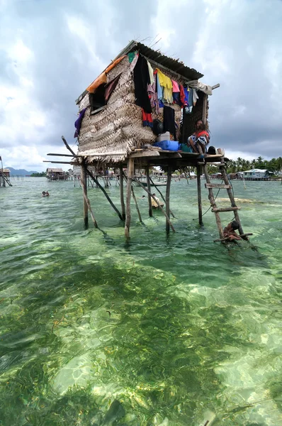 Bajau balıkçı köyü — Stok fotoğraf