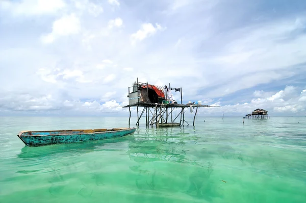 Bajau rybářské vesnice — Stock fotografie