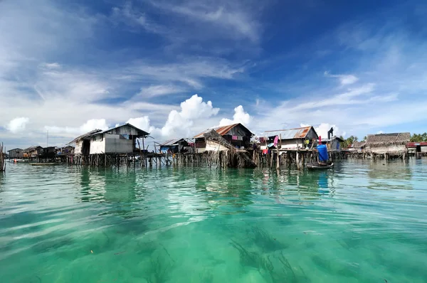 Bajau balıkçı köyü — Stok fotoğraf