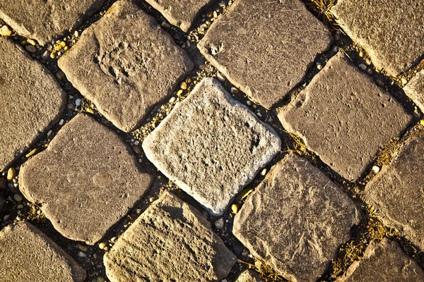 Decorative, old road from a cobble-stone, background, texture — Stock Photo, Image