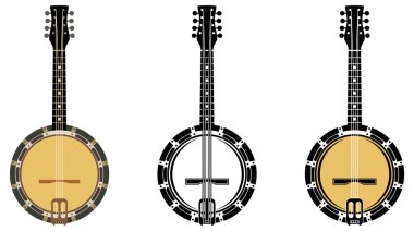 Set From A Musical Instrument Banjo. clipart