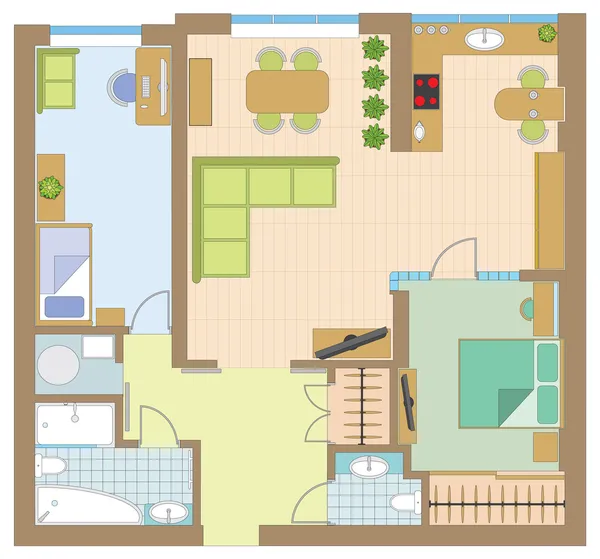 Desenho de apartamento —  Vetores de Stock