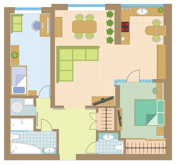 Apartamento dibujo — Archivo Imágenes Vectoriales