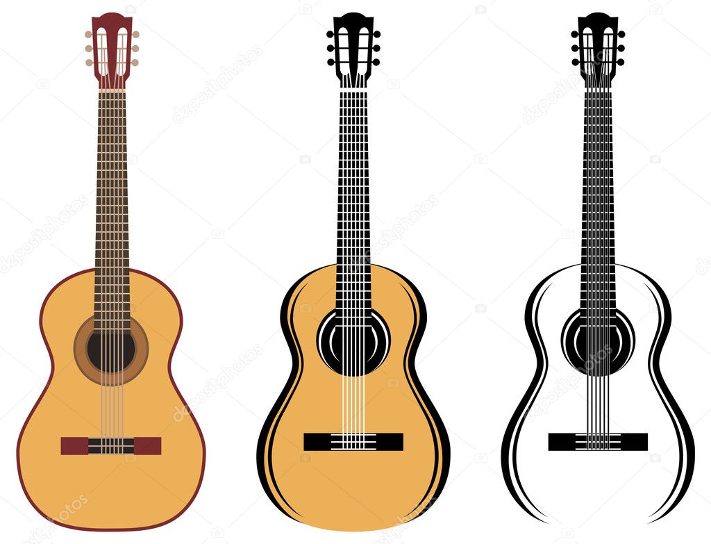Guitarra imágenes de stock de vectorial | Depositphotos