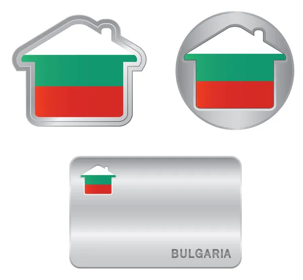 Pictogram introductiepagina op de Bulgaarse vlag — Stockvector