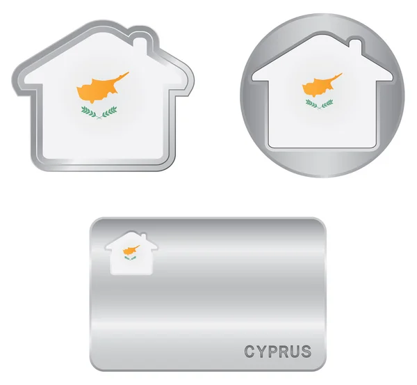 Home icon on the Cyprus flag — Stock Vector