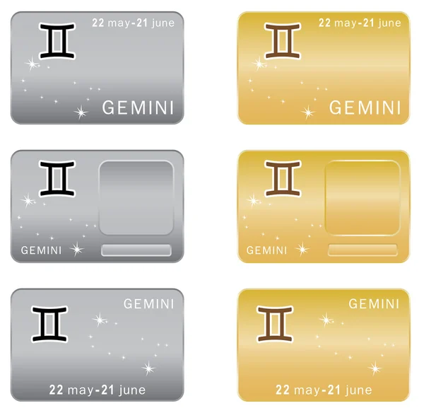 Znak zodiaku Gemini. — Wektor stockowy