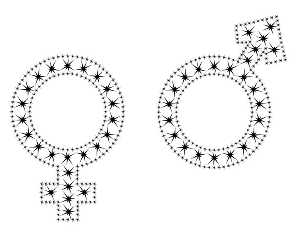 男性と女性の記号. — ストックベクタ