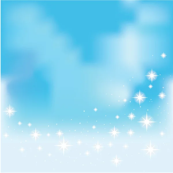 Estrellas brillantes en un vector de fondo azul — Vector de stock