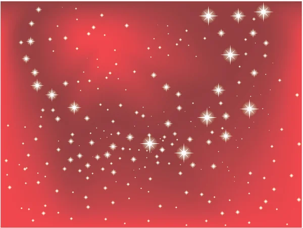 Shining star on a red vector background. — Stock Vector