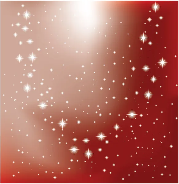 赤ベクトル背景に輝く星. — ストックベクタ