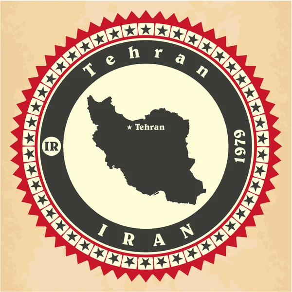 Vintage label-sticker cards of Iran. — Stock Vector