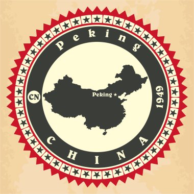 Vintage etiket etiket kartları, Çin.