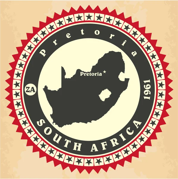 Vintage etiket-sticker kaarten van Zuid-Afrika. — Stockvector