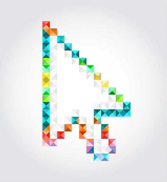 Flecha abstrata de pixels . — Vetor de Stock