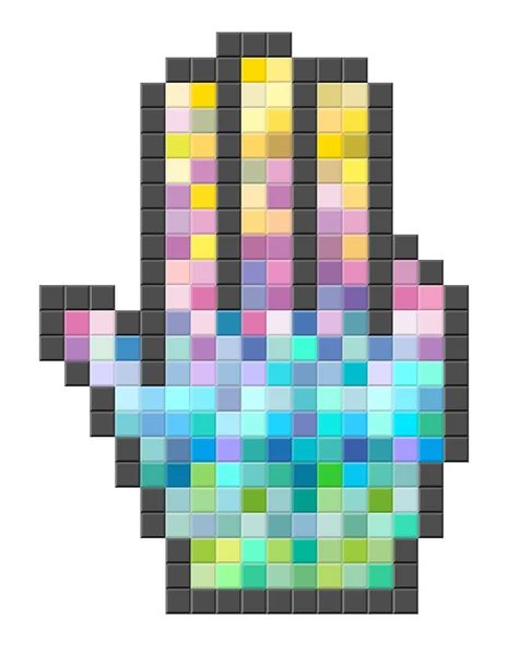 Kleurrijke korrelig computer cursor. — Stockvector