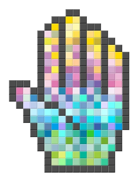 Kleurrijke korrelig computer cursor. — Stockvector