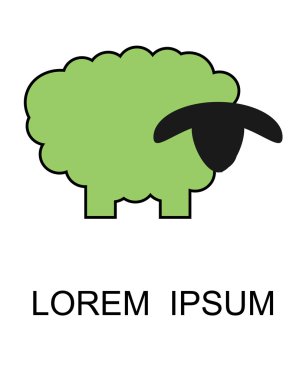 soyut simgesi koyun. 