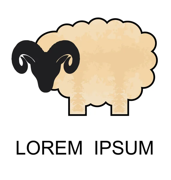 Abstract icon sheep. — Stock Vector