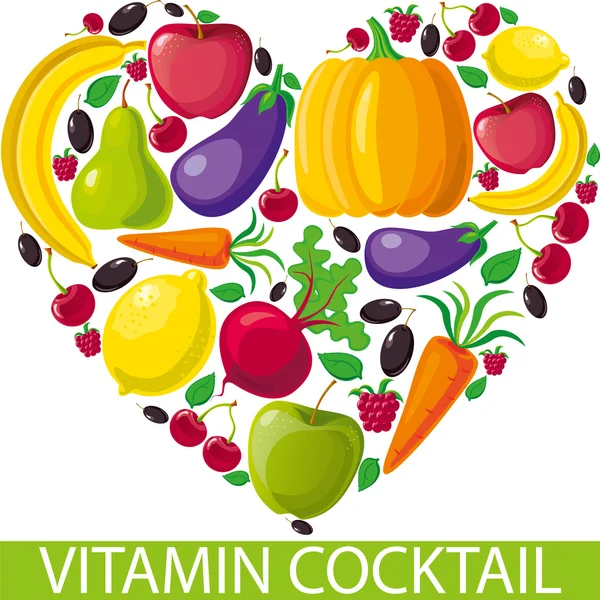 Vitamin_cocktail Royaltyfria illustrationer