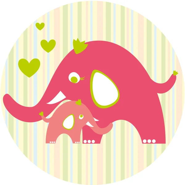 Cute _ elefantes — Vetor de Stock