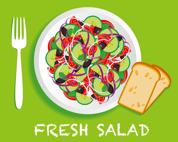 Fresh_salad — Stock Vector