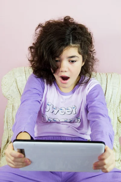 Girl in pajamas — Stock Photo, Image