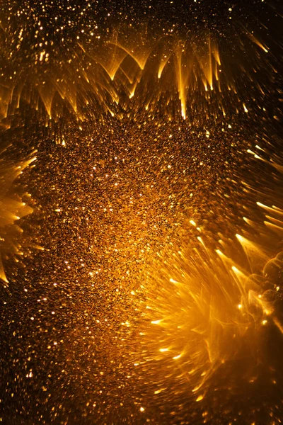 Absztrakt Ünnepi Háttér Arany Sárga Fénnyel Fókuszálatlan Homályos Fény — Stock Fotó